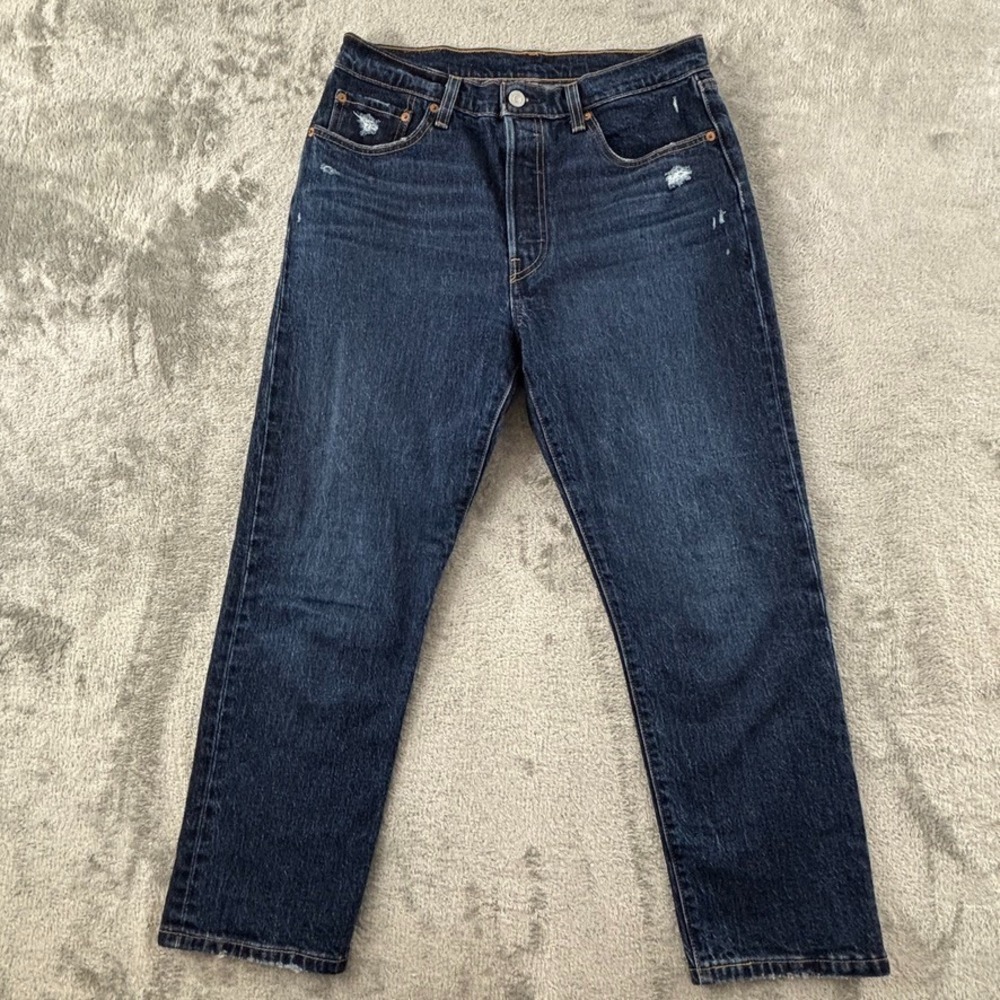 Levi's Dark Blue Straight Leg Jeans